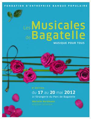 Affiche du festival les Musicales de Bagatelle en 2012