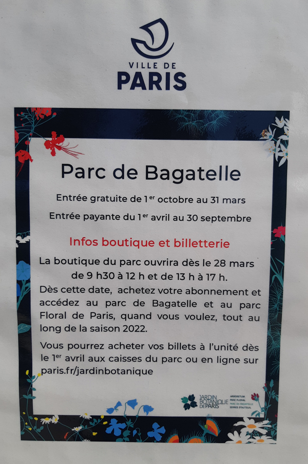 Infos boutique et billetterie