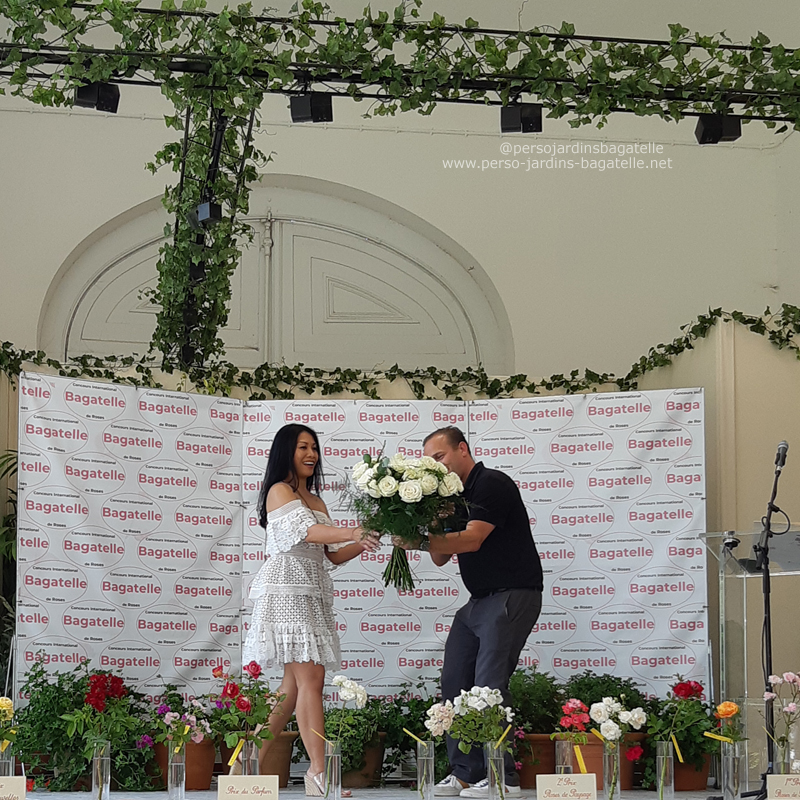 Anggun, Matthias Meilland et un bouquet de roses "Anggun"