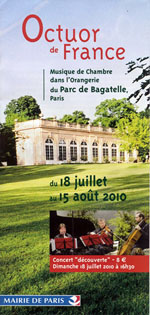 Affiche Octuor de France 2010