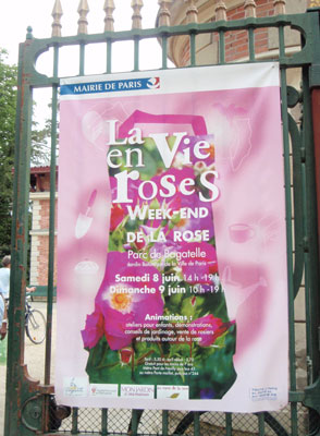Affiche Week-end de la rose  Bagatelle 2013