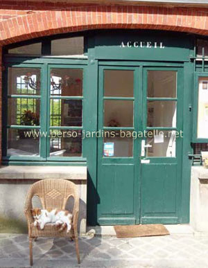 Le bureau d'accueil et un chat