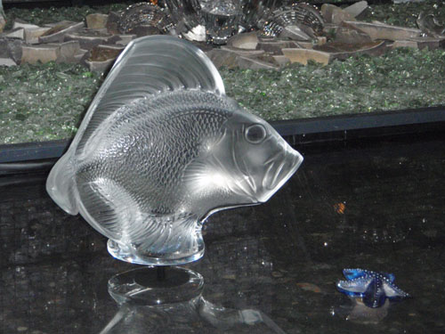 Poisson et étoile de mer Lalique