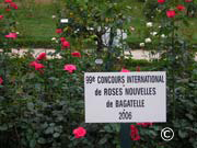 Pancarte: 99eme concours international de roses nouvelles de Bagatelle 2006