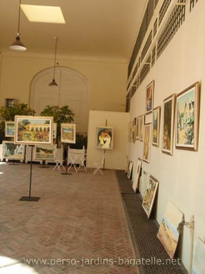 Vue de l'exposition de peintures de Gilles Dupuis