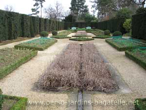 Jardin des iris en hiver
