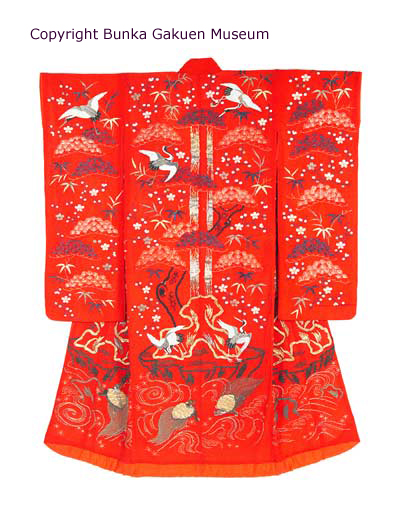Kimono de mariage rouge (mi-19ème, début 20ème)
