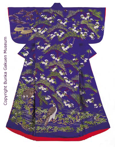 Kimono de cour violet
