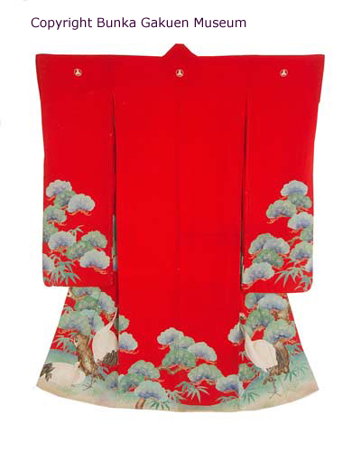 Kimono de mariage, rouge