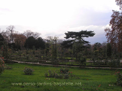 La Roseraie de bagatelle en novembre