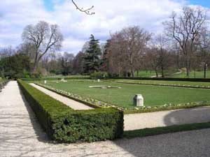 Jardin français en hiver