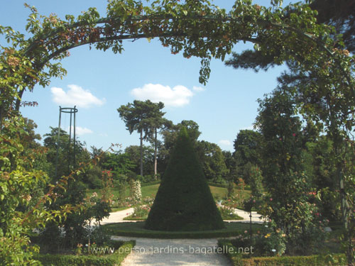 Roseraie de Bagatelle, entre ct jardin des iris