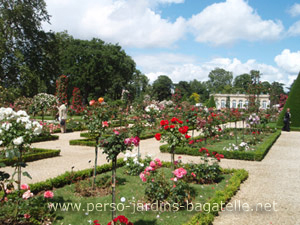 Roseraie de Bagatelle fleurie, l'Orangerie